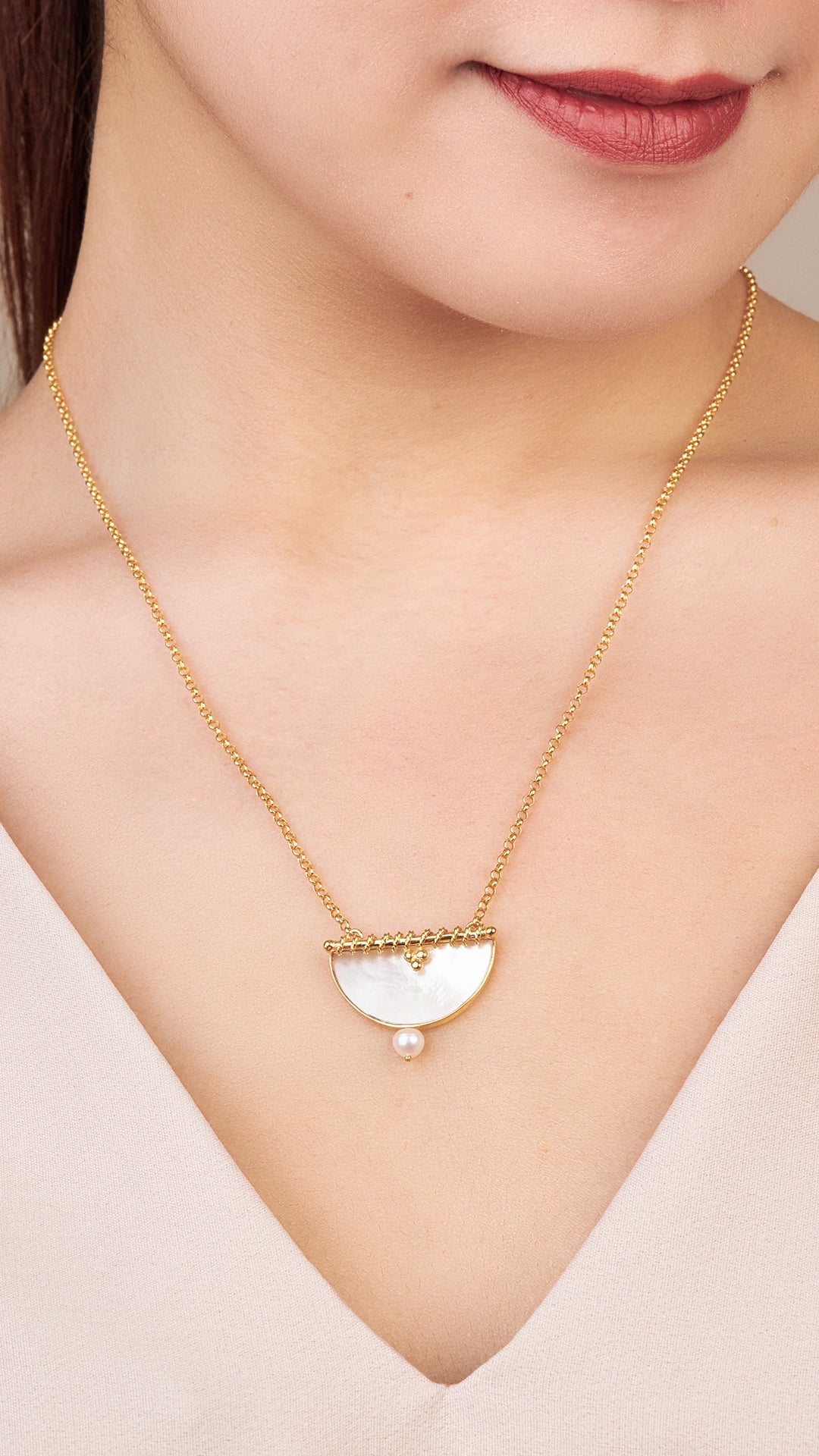 Nesf Alqamar pearl Set 2 pieces