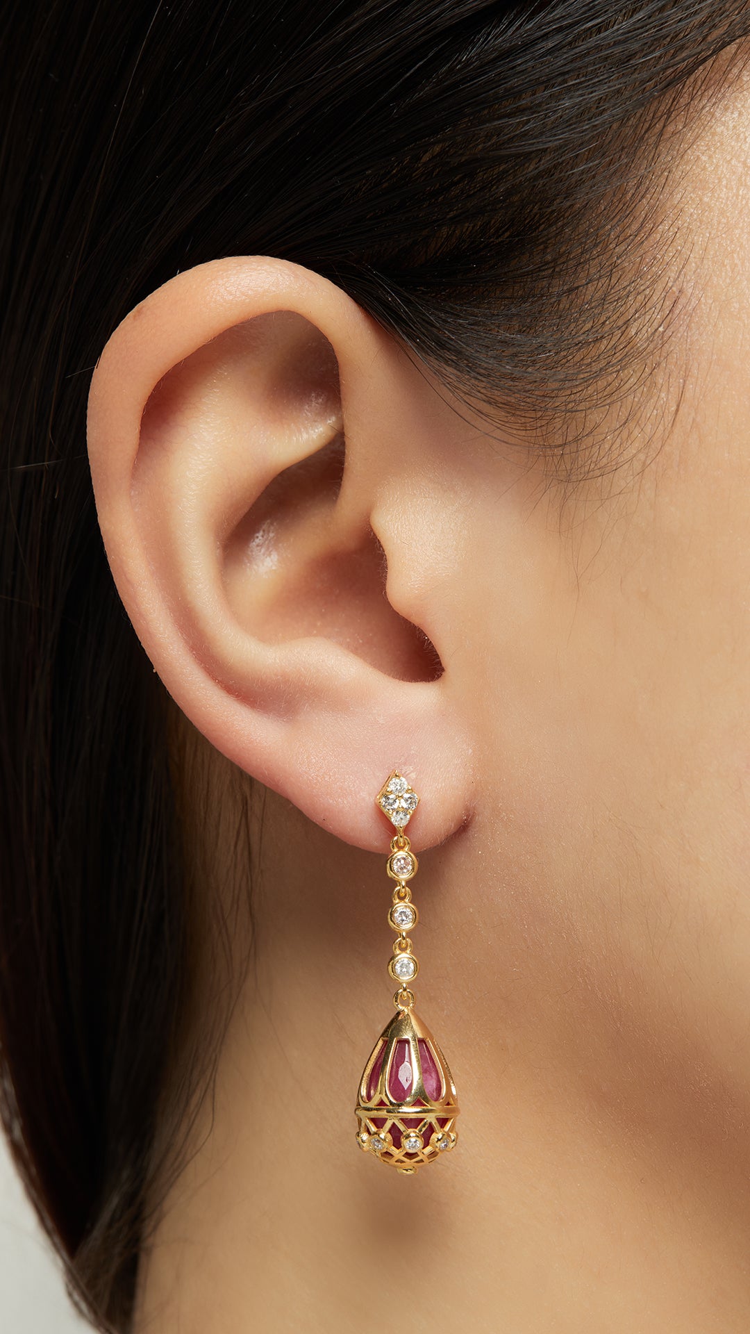 Aldyyn earring Agate medium ( Oval )