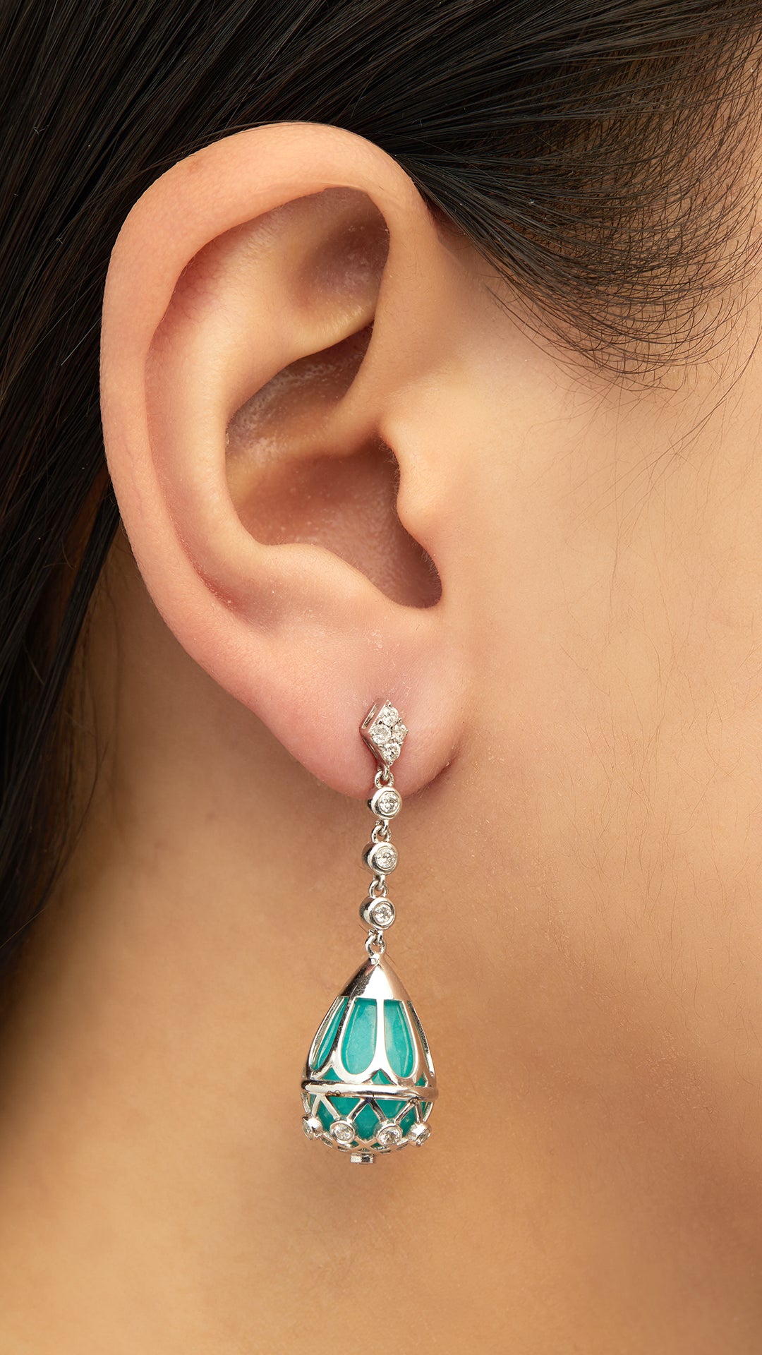Aldyyn earring Agate big ( Oval )