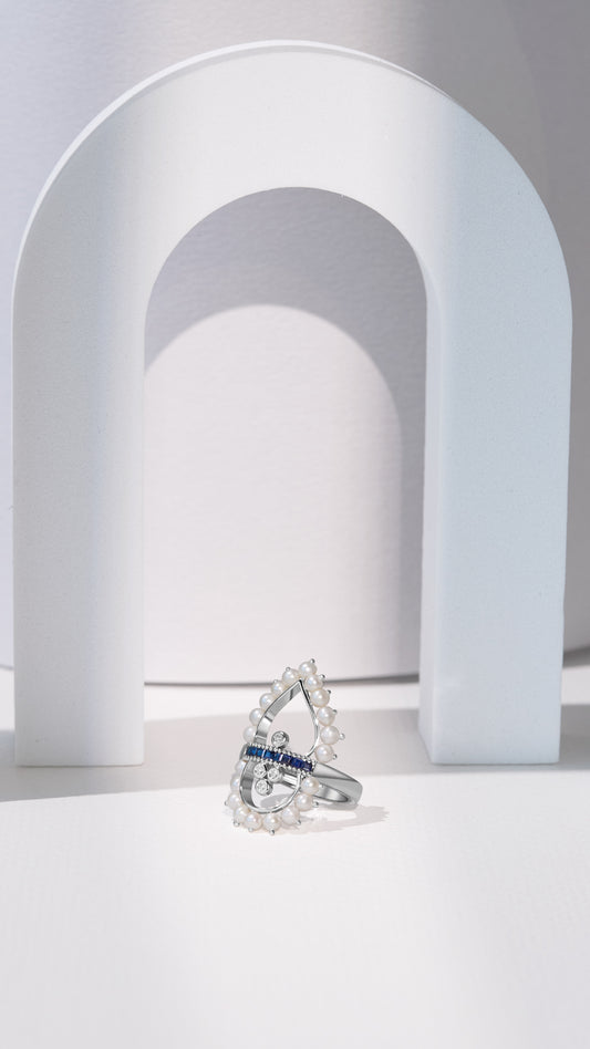 Alshahed pearls diamond Ring
