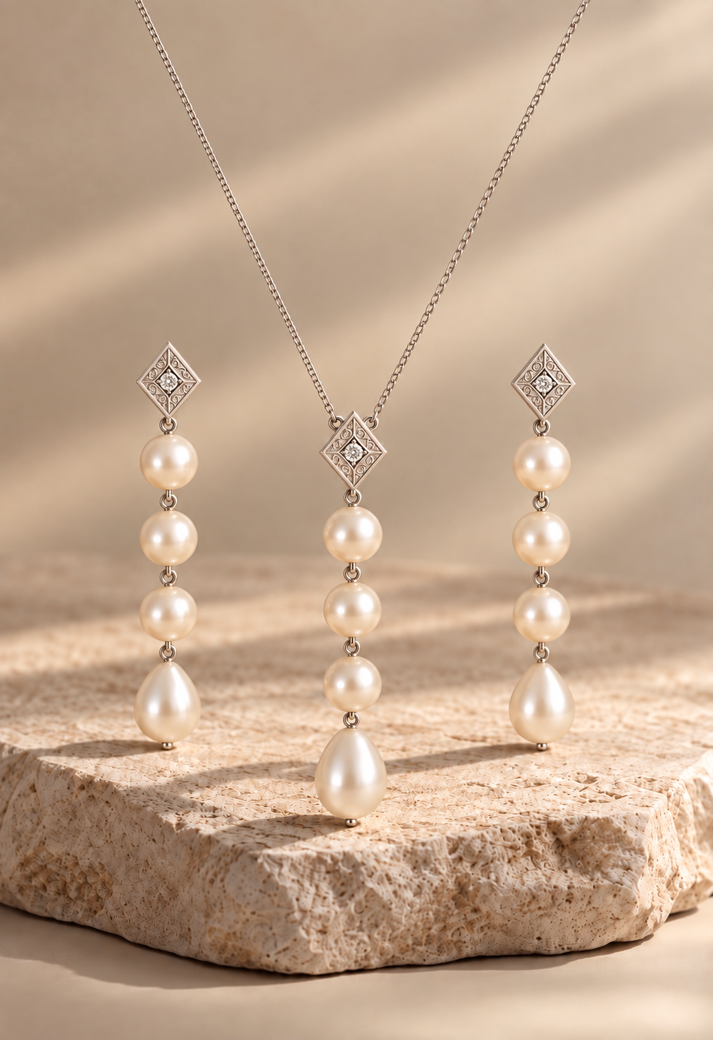 Sheraa pearl ( necklace & earrings )