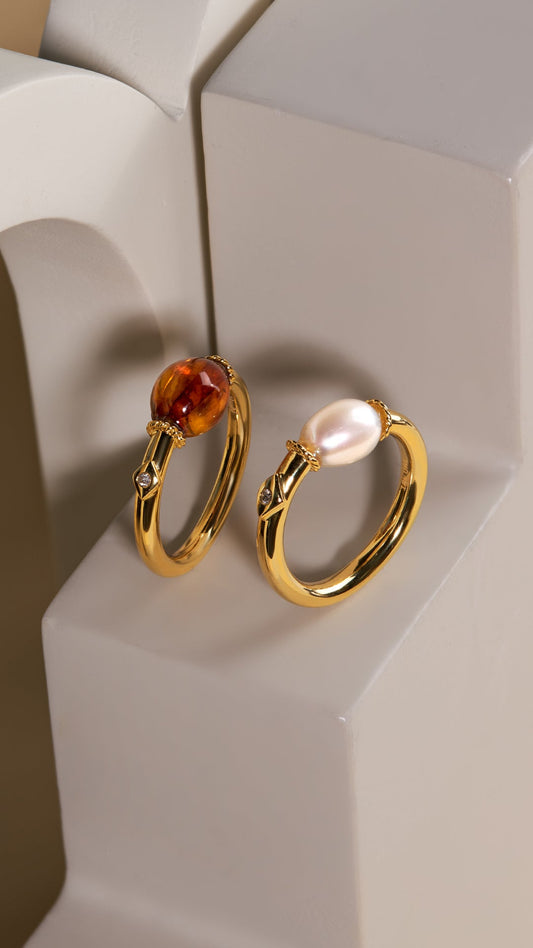 Al Daj Ring Burmese amber