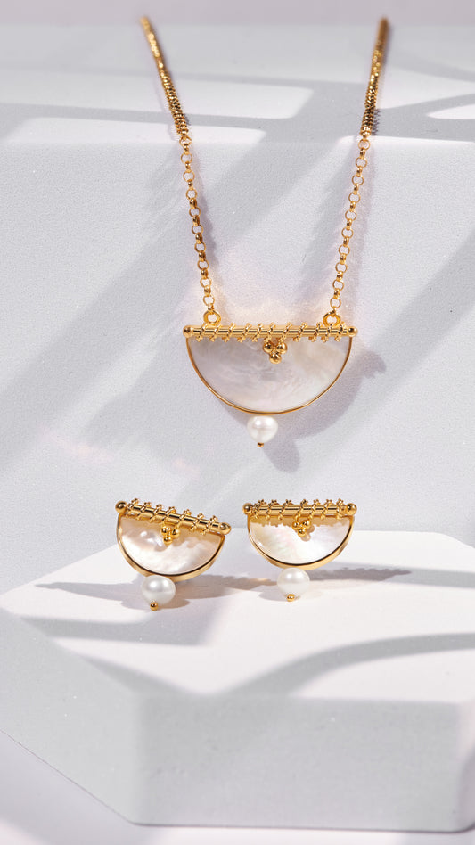 Nesf Alqamar pearl Set 2 pieces