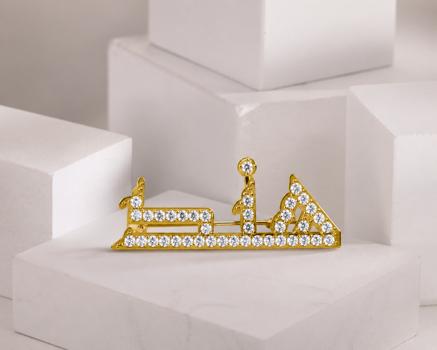 Diamond Name brooch