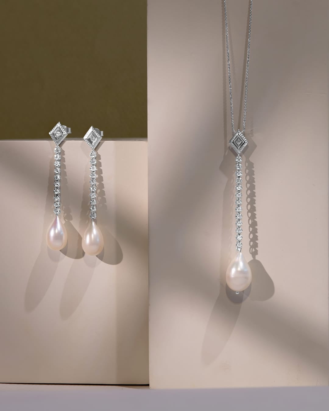 tennis set necklace & earring