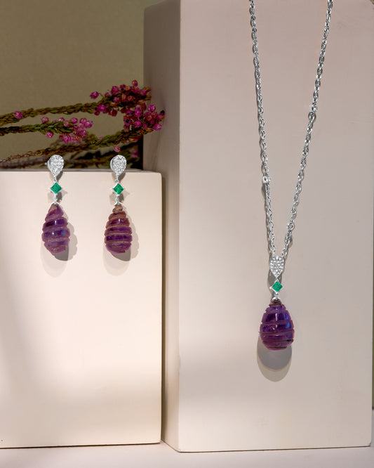 Qatrah set ( necklace + earrings )